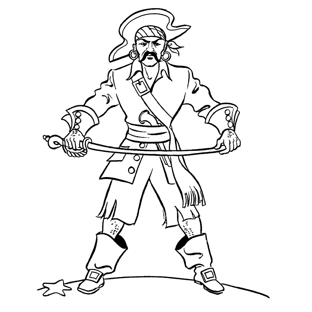 Plansa de colorat cu Pirati 49 44